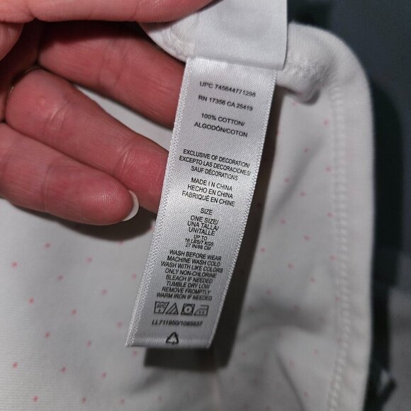 Little Me White Pink Polka Dot Baby Blanket Embroidered Flowers 100% Cotton - Picture 4 of 8